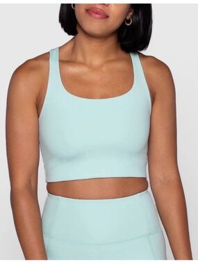 Girlfriend Collective Paloma Bra Aqua Blue